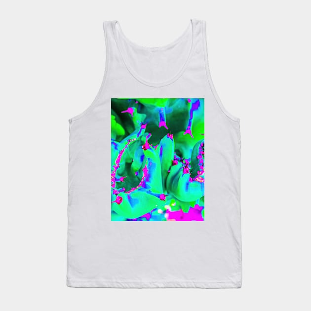 Pastel abstract shapes from a cactus in macro.L Tank Top by kall3bu